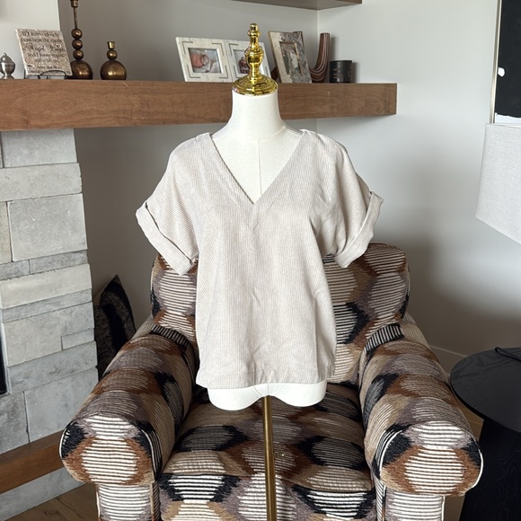 Madewell Collette Corduroy Drapey Top - Picture 8 of 10